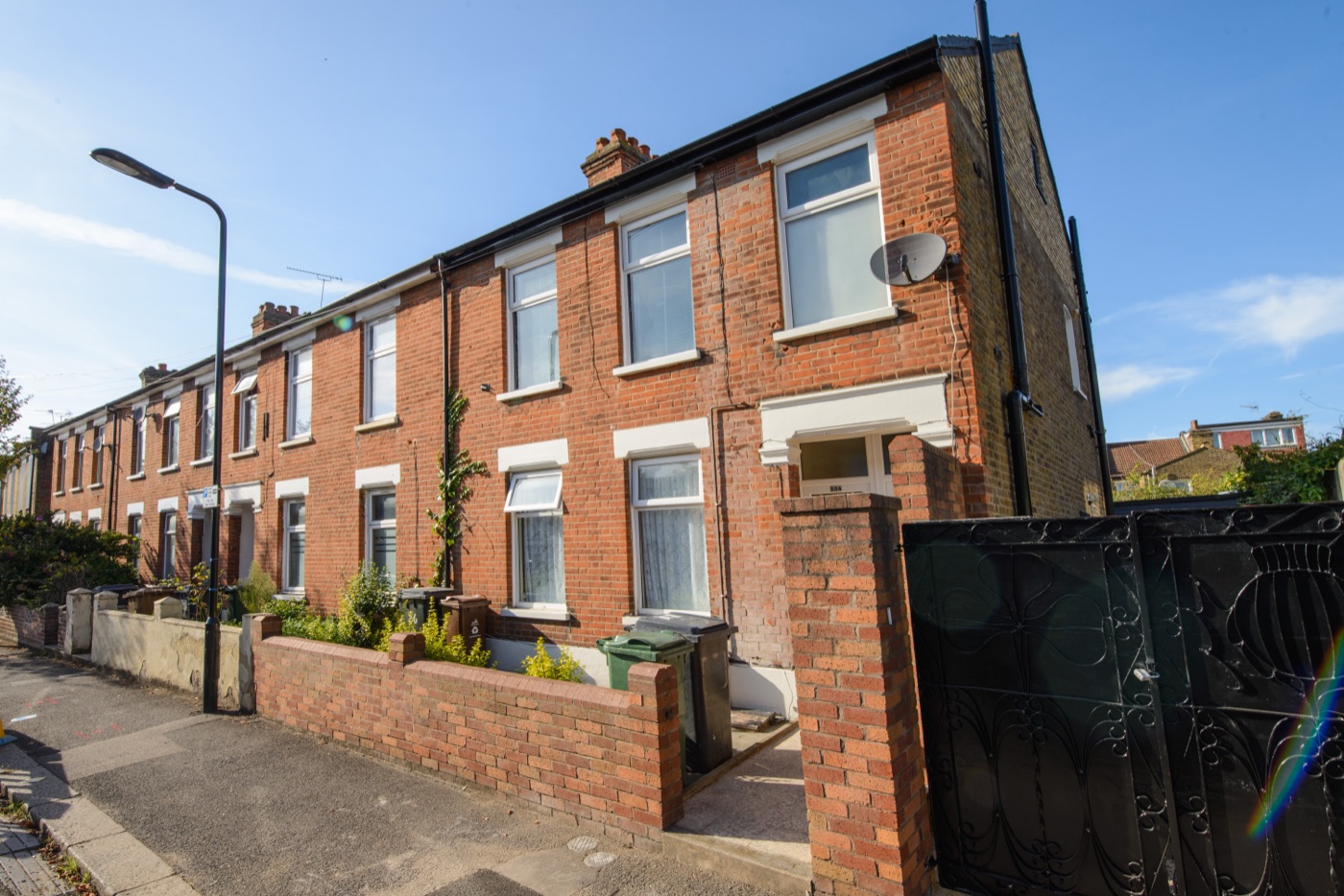 A red brick Victorian terrace in Leyton, East London
